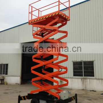 7.4 Meters Mobile Scissor Lift Platform Inside Building