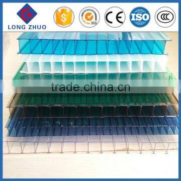 Twin wall PC sun roof sheets, Tripe wall polycarbonate sheet for Swimming pool cover