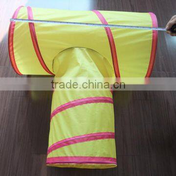 2016hot Sellling Arrive T Style Cat Tunnel Pet Toy Wholesale Candy Color Polytser Cat Tunnel photo-2