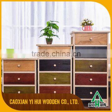 Rustic Wooden Drawer Cabinet For Living Room