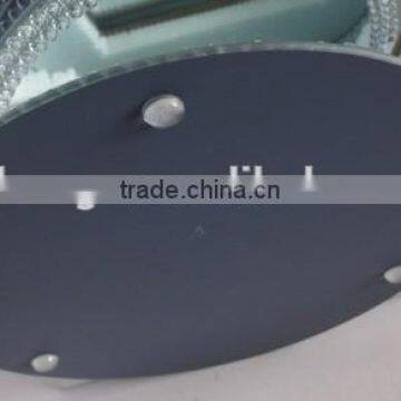 Decorative Round Beveled Mirror Candle Plate photo-3