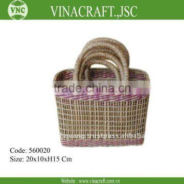 Lady shopping bag - Nature material seagrass