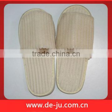 Open Toe Coral Fleece Hotel Bathroom Slippers