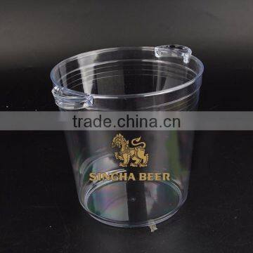 Transparent Plastic PS Ice Bucket