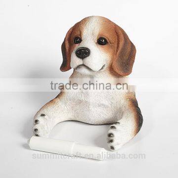 Cute Resin Dog Bust Funny Animal Toilet Paper Roll Holder photo-4