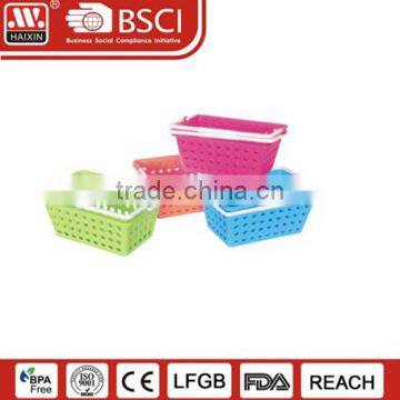 Eco-friendly 2PCS portable handle basket for camping customized colors empty picnic basket