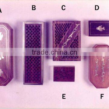 Wood gift box, Wood carving box, Fine brassinlay box, decorated gift boxes, hand carved wood box,