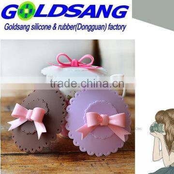 Silicone Bowknot Cup Cover Heat Resistant Silicone Cup Lid photo-5
