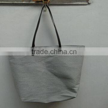Simple Style Canvas Tote Shopping Bag photo-3