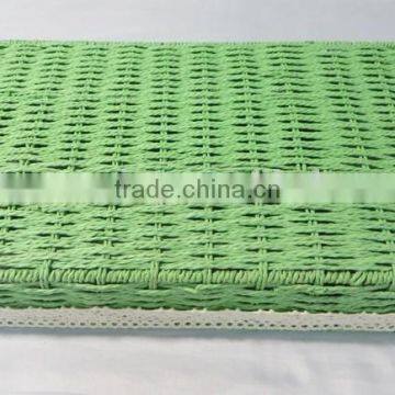 Decorative Handwoven Divided Paper Rope Tableware Basket photo-5