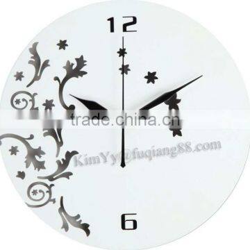 Promotional art wall clock and crafts wall clock of 2 choicw white or black