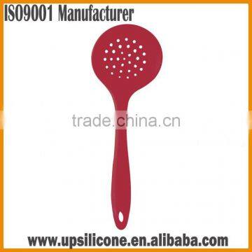 Food Grade Silicone Kitchen Cooking Skimmer With Stainless Steel Plastic Handle photo-5