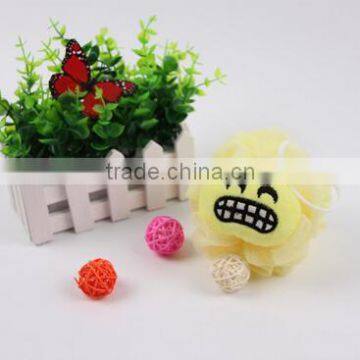 Novelty Cartoon Expression Baby Bath Sponge Shower Ball Wholesale Bath Sponge Shower Puff photo-3