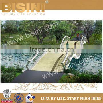 Wave Type Arch Bridge, Stereoscopic Landscape Bridge, Prefab Steel Structure Garden Bridge(BF08-Y10010)