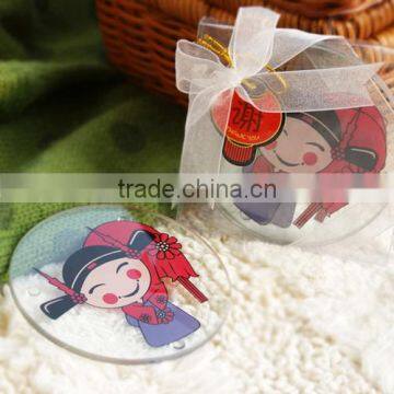 High Quality Factory Directly Supply Round Shape Wedding Glass Coaster photo-3