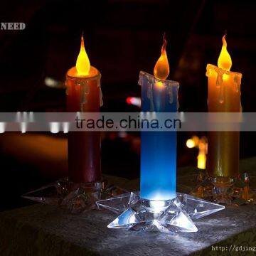 Acrylic Wedding Party Led Star Base Candle Light Christmas Decoration Gift photo-5