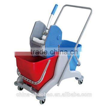 hot selling housekeeping plastic floor mop trolley