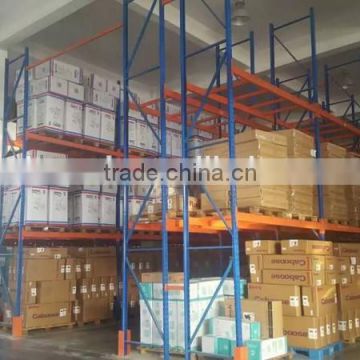 Industrial warehouse storage steel double deep beam pallet rack