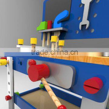 2016 New Design Children Tool Toy Wooden Workbench W03D076B photo-6