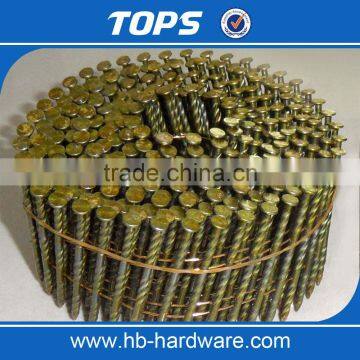 15 Degree wire coil nail, screw shank wire coil nails