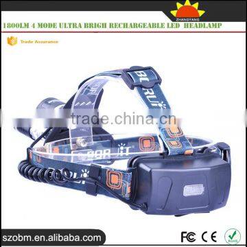 Multipurpose RJ-5000 XM-L2 Led Headlamp 1800Lm 4 Mode Ultra Brigh Rechargeable Led Headlamp photo-3