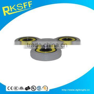 Tri Fidget Hand Spinner - Fidget Work Ultra Fast Bearings - Finger Toy, Great Gift (Luminous) photo-5