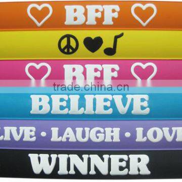 China Factory Customized Design Personalized High Quality Sillicone Slap Wristband photo-5