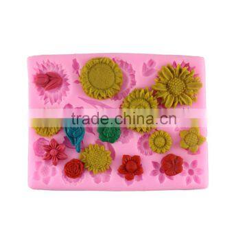 Sunflower fondant chocolate mold mold Arts DIY baking cake decoration mould tool taobao 1688 agent