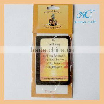 2015 OEM Design Best Seller Classical Type Tape Shaped Card Square Car Air Freshener photo-2