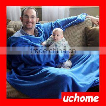 UCHOME 2016 adult polyester coral fleece snuggie tv blanket with sleeves