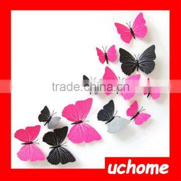 UCHOME Wholesale Customized Vinyl Sticker, 3d Butterfly Wall Sticker photo-4
