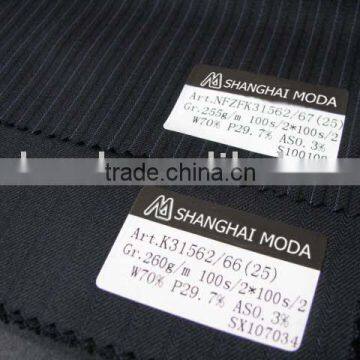 blended worsted wool fabric w70/p30 moda-t125