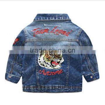 Fashion Embroidered Outerwear Kids Boys Denim Jackets in China photo-2