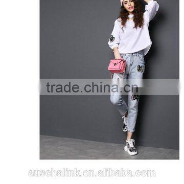 Hot Sale New Model Female Jeans Fashion Design Chic Jeans for Lady photo-2
