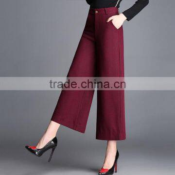2017 Nine Pants Loose Wide Leg Pants Female Waist Pants Feet Wide Leg Pants Custom Made Manufacturer photo-3