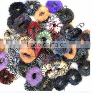 CX-E-11 Assorted Color Mink Fur Elastic Hair Accessories photo-3