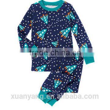 wholesale the old fashion e sleep cotton custom printed boys sleepwear or OEM kids pajamas