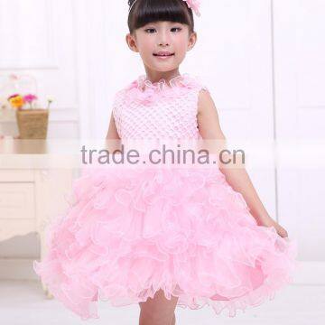 MGOO High Quality Elegant Red Christmas Dress For Girl Autumn Sleeveless Ball Gown For Infant 5620 photo-6
