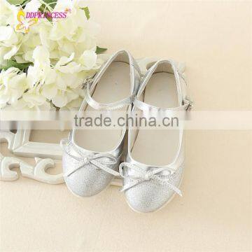 kids silver shoes girls shoes party wearing low heel fashion little girls shoes good quality sweet girls dress