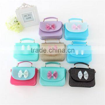 High quality lovely chidren party candy jelly handbag little girl shoulder bag girls mini jelly bag