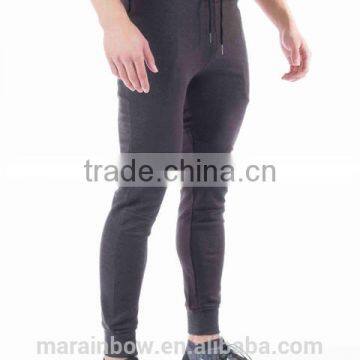 2017 Hot Sale Mens Jogger Pants Paneled Charcoal Blank Joggers Tapered Joggers OEM Gym Sweatpants photo-4