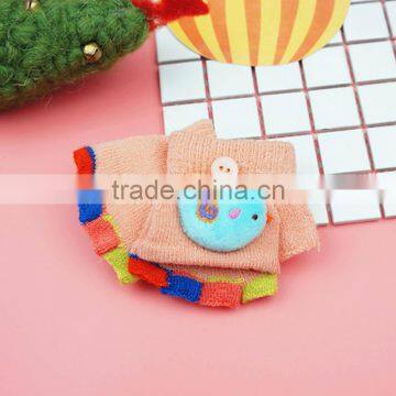 TC13018 New Design Cute Animal Knitting Pattern Kids Gloves With Half Fingers photo-4