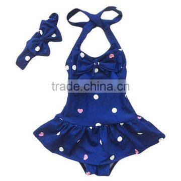 Baby Girls Polka Dots Swimsuit Seaside Sweet Bow Baby Bikini China Suppliers photo-2
