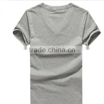 Men's Cotton V-neck T-shirt DE1011 photo-2