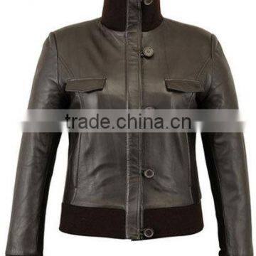 high quality leather jacket for woman