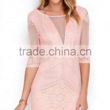New Arrival Bodycon Dress Women Half Sleeves Lace Bodycon Dress 2016 photo-6