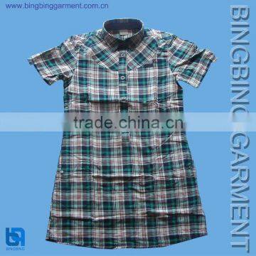 girl's school check dress