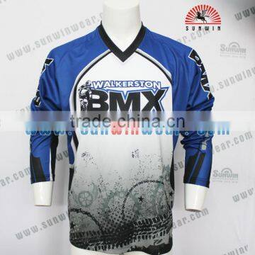 100% Polyester Bmx Bike Shirt Long Sleeve Sports Cycling Wear photo-3
