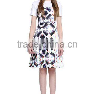 Gilrs Printing Short Sleeve Fashion Dress photo-2