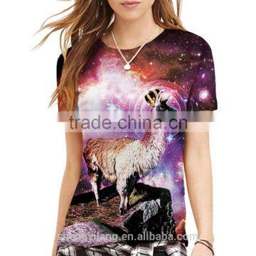 Unisex Couple Lover t Shirt Full Printed t Shirt With Universe Pattern in Guangzhou photo-3